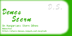 denes stern business card